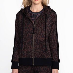 Johnny Was size small Brown Leopard Print Hoodie